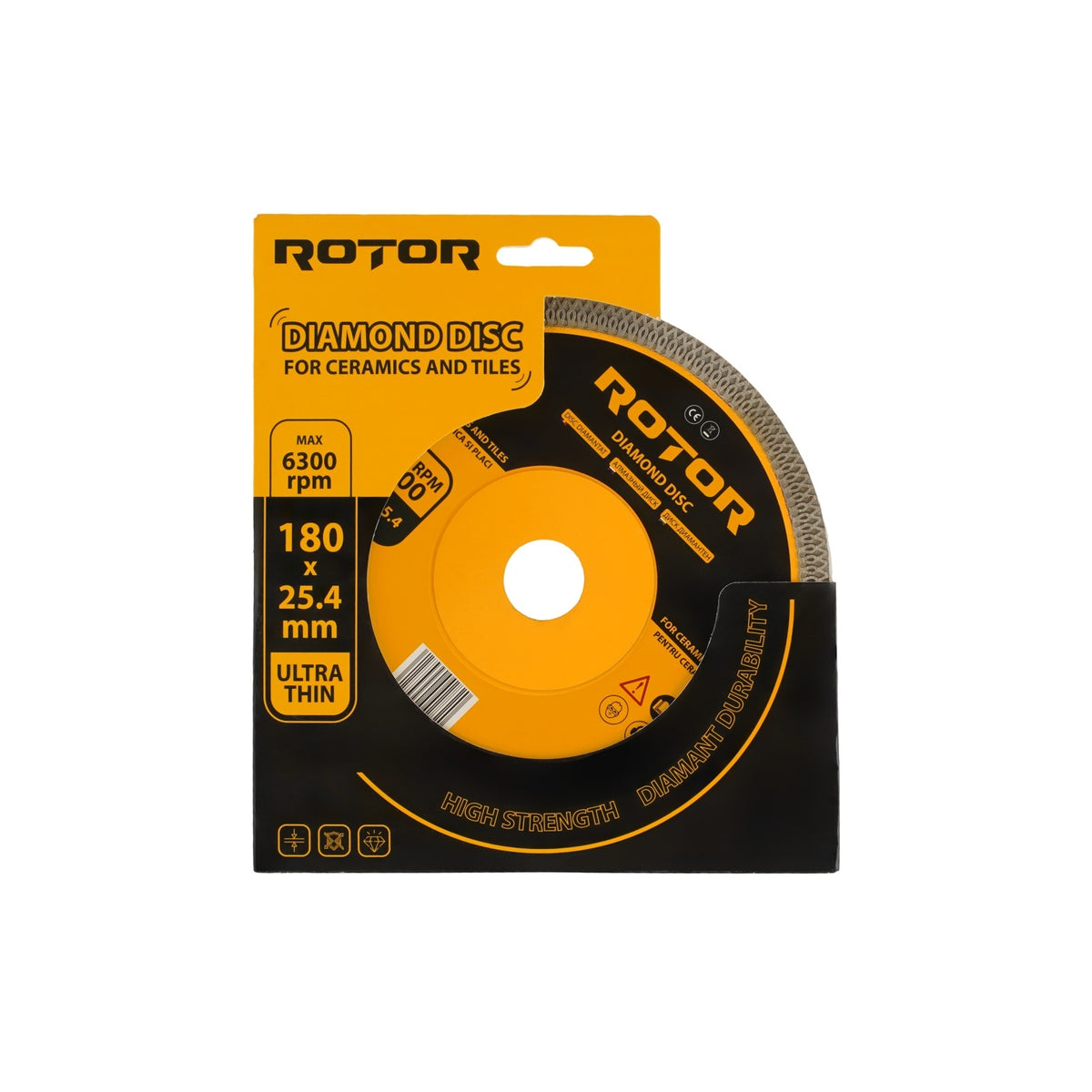 Disc diamantat pentru ceramica ultra subtire ROTOR 180*25,4