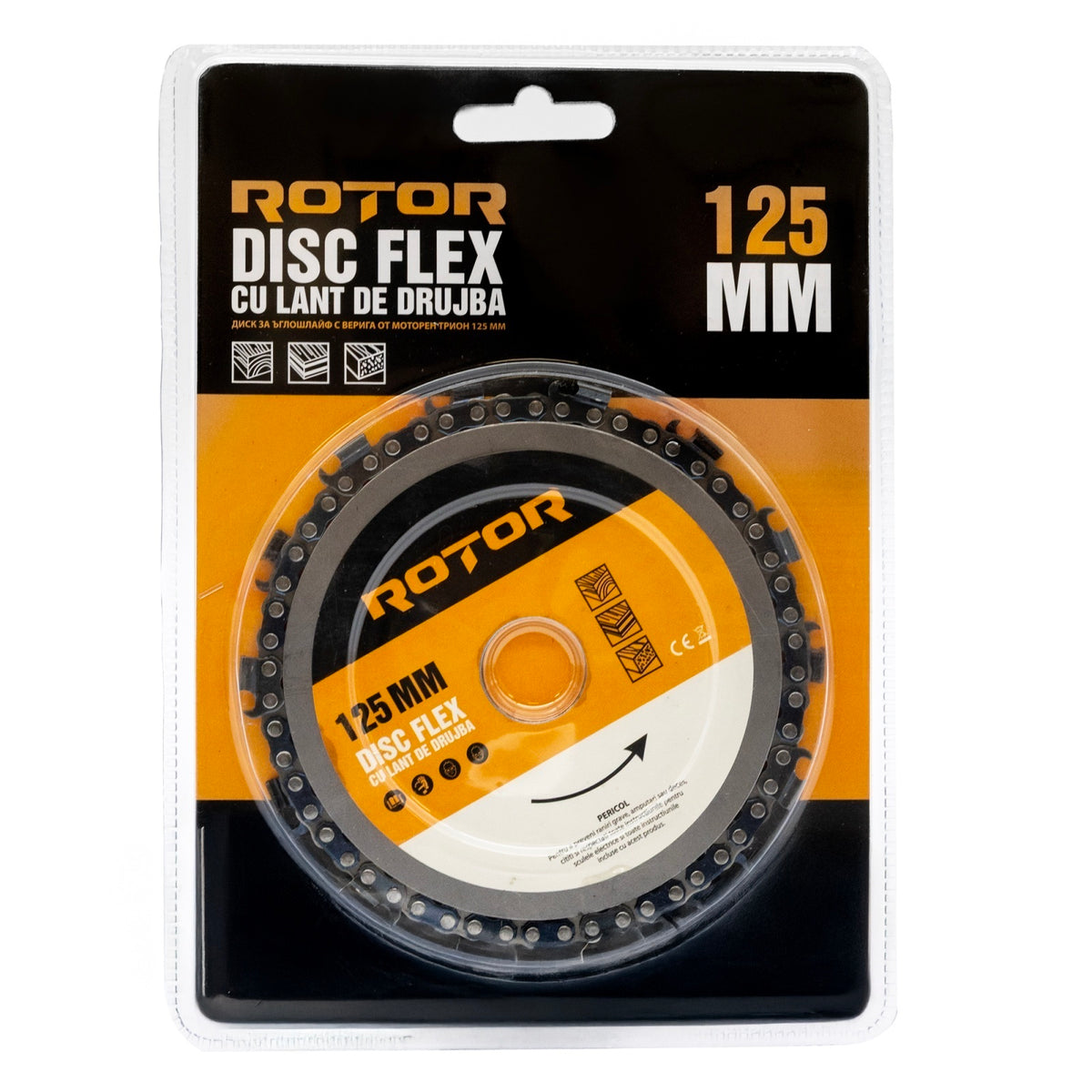 Disc Flex cu Lant Drujba ROTOR, 125mm, pentru polizor unghiular