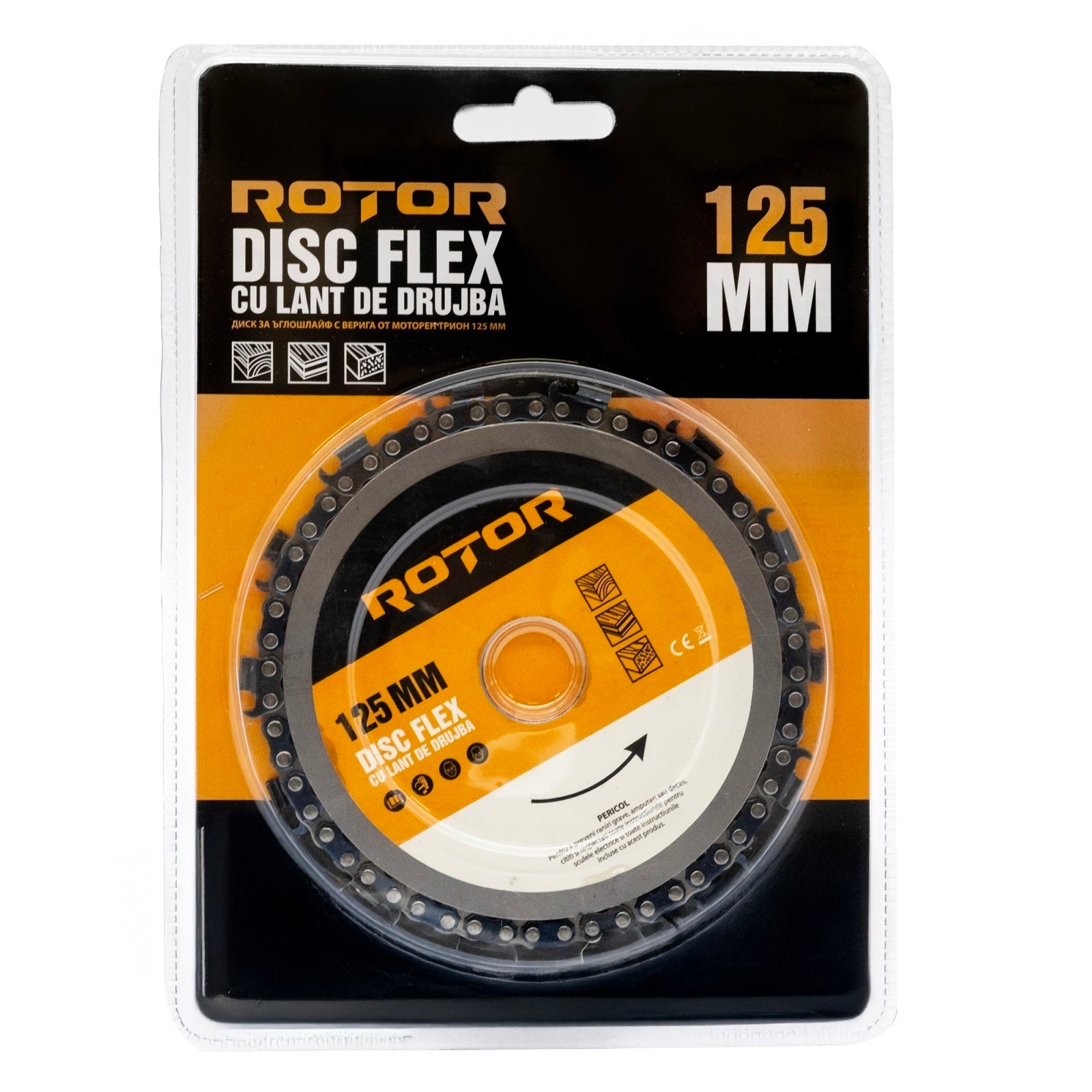 Disc Flex cu Lant Drujba ROTOR, 125mm, pentru polizor unghiular
