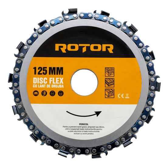 Disc Flex cu Lant Drujba ROTOR, 125mm, pentru polizor unghiular