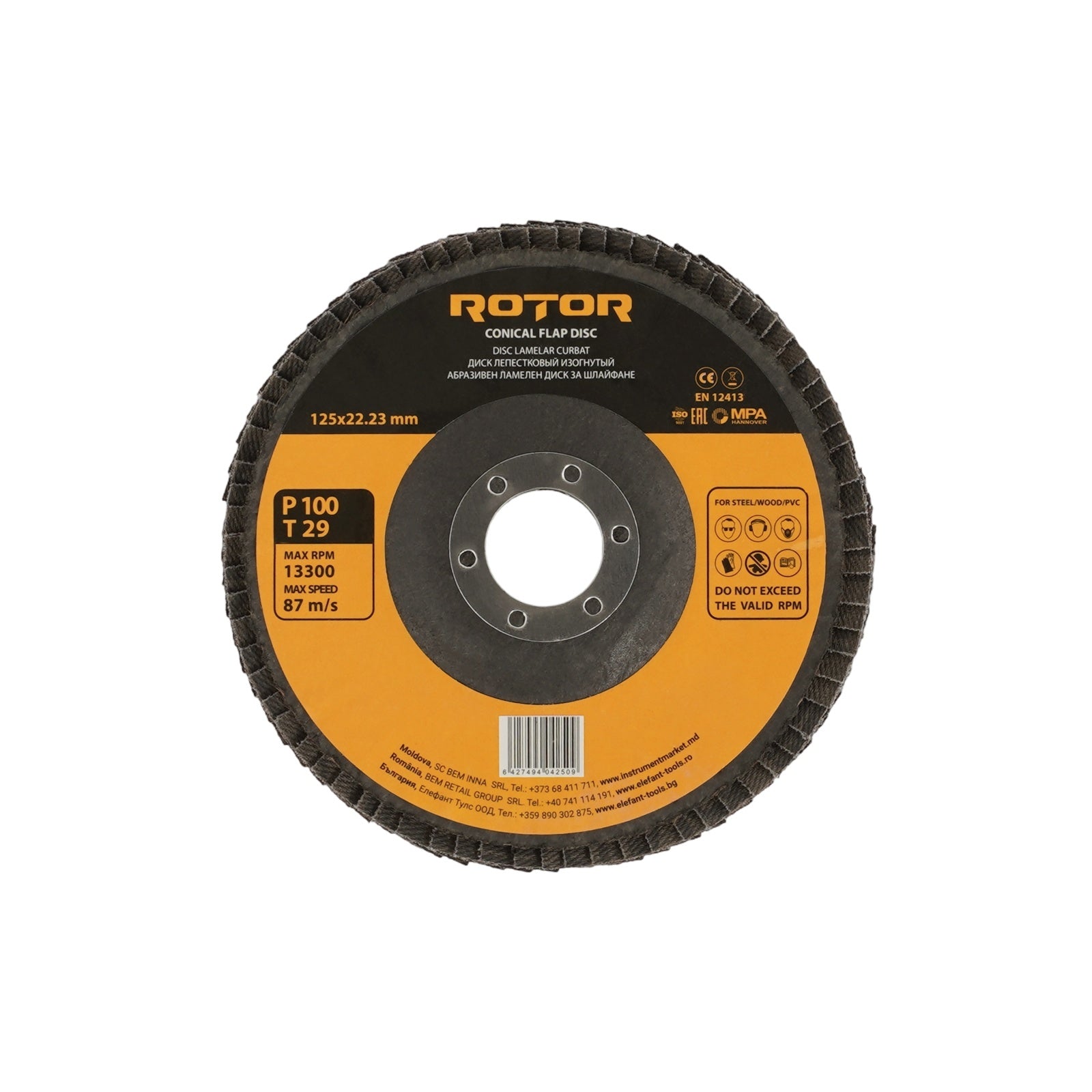 Disc lamelar curbat ROTOR 125*22,23 P100 T29