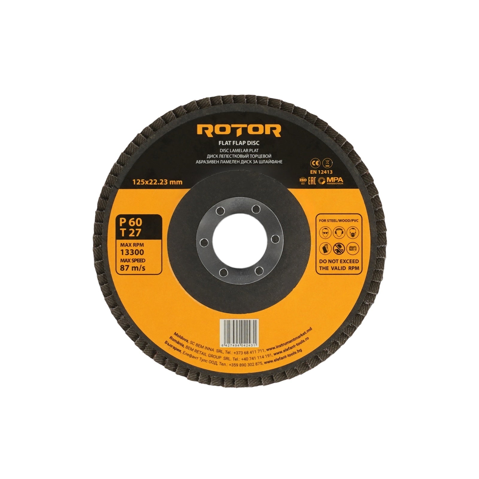 Disc lamelar plat ROTOR 125*22,23 P60 T27