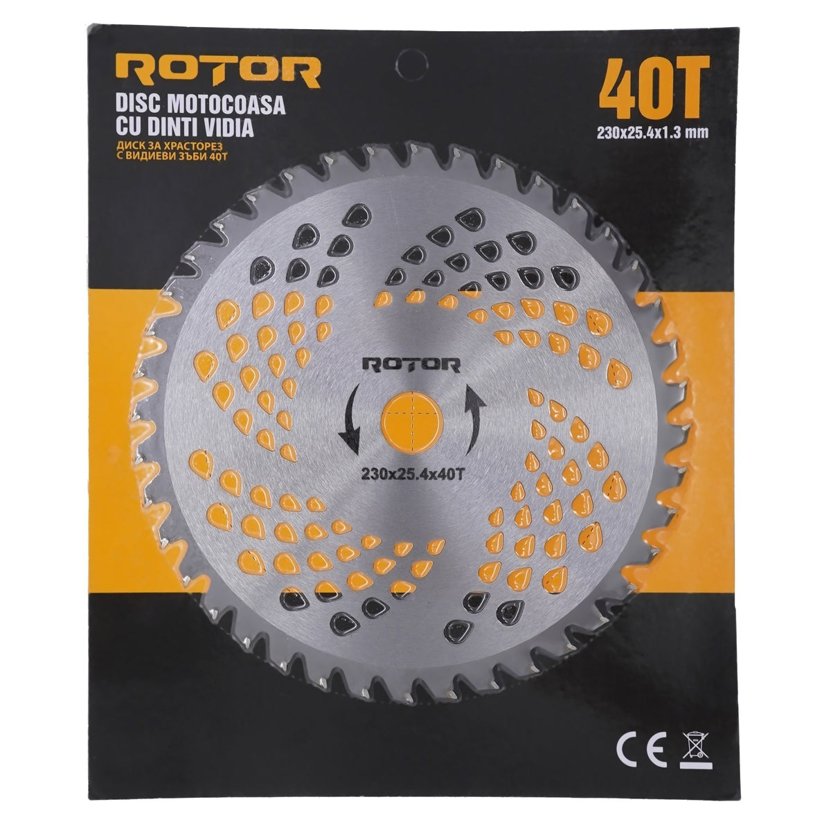 Disc Motocoasa ROTOR, 40T, Vidia, 230x25.4x1.3mm