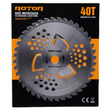 Disc Motocoasa ROTOR, 40T, Vidia cu aripioare, 255x25.4x1.3mm