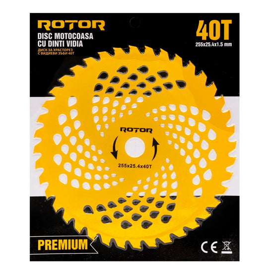 Disc Motocoasa Premium ROTOR, 40T, Vidia, 255x25.4x1.5mm