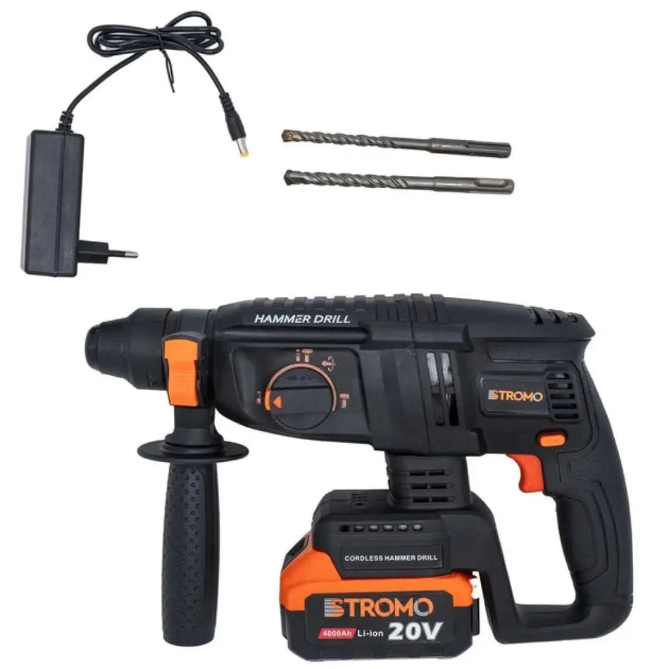 Ciocan rotopercutor STROMO AHA20, acumulator 20V 4Ah, motor brushless, 3J, 1400 rpm, 3200 bpm