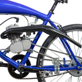 Esapament pentru kit motor bicicleta 2T, vedere laterala