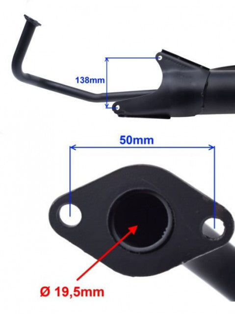 Esapament scuter 4T roata 10