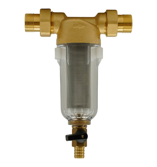 Filtru Apa cu Purjare Alama Flow F-PF-B01, sita inox, pentru instalatii