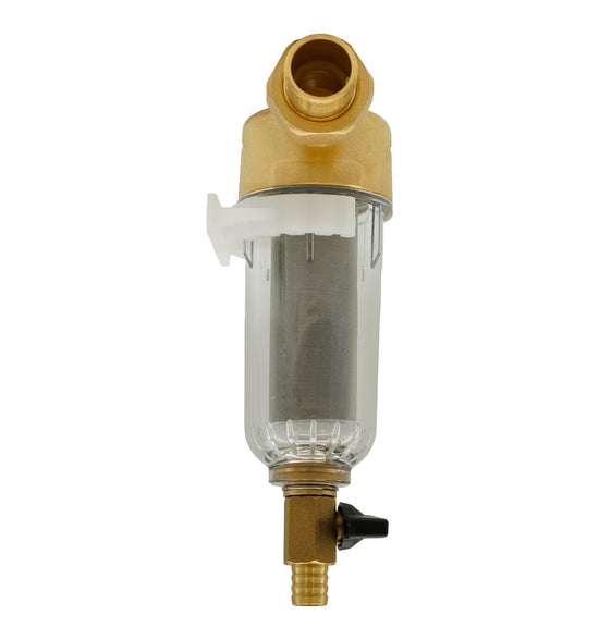 Filtru Apa cu Purjare Alama Flow F-PF-B01, sita inox, pentru instalatii