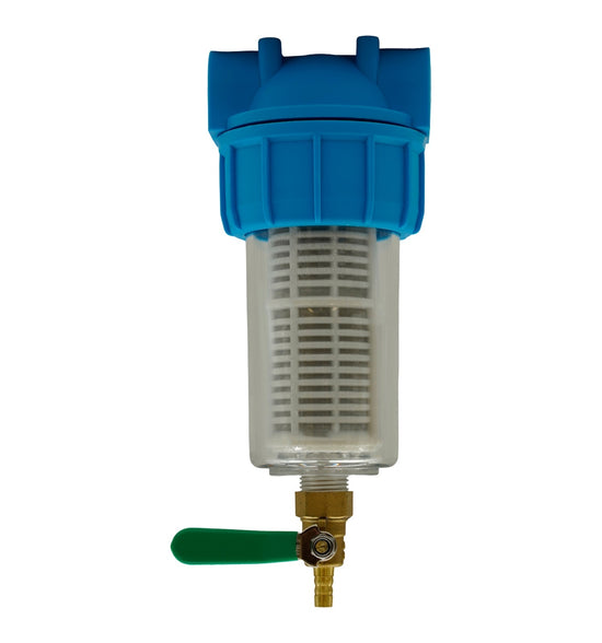 Filtru Apa cu Purjare Plastic Flow F-PF-P01, sita inox, pentru instalatii