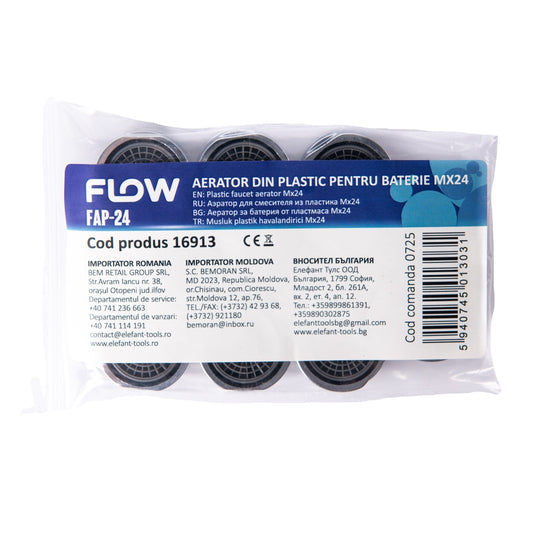 Aerator Plastic Baterie Flow FAP-24, M24, accesoriu instalatii sanitare