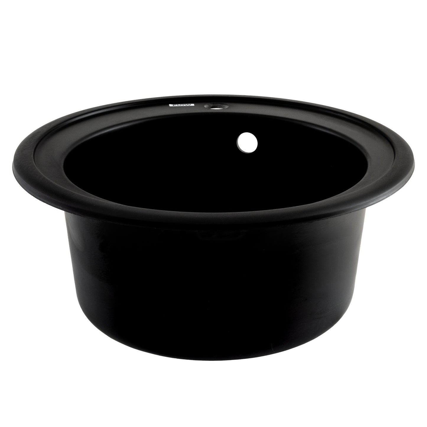FCB-510SBA/1, Chiuveta de bucatarie din granit cu cuva rotunda, seria SUN, Black/Anthracite, 510x200 mm, FLOW