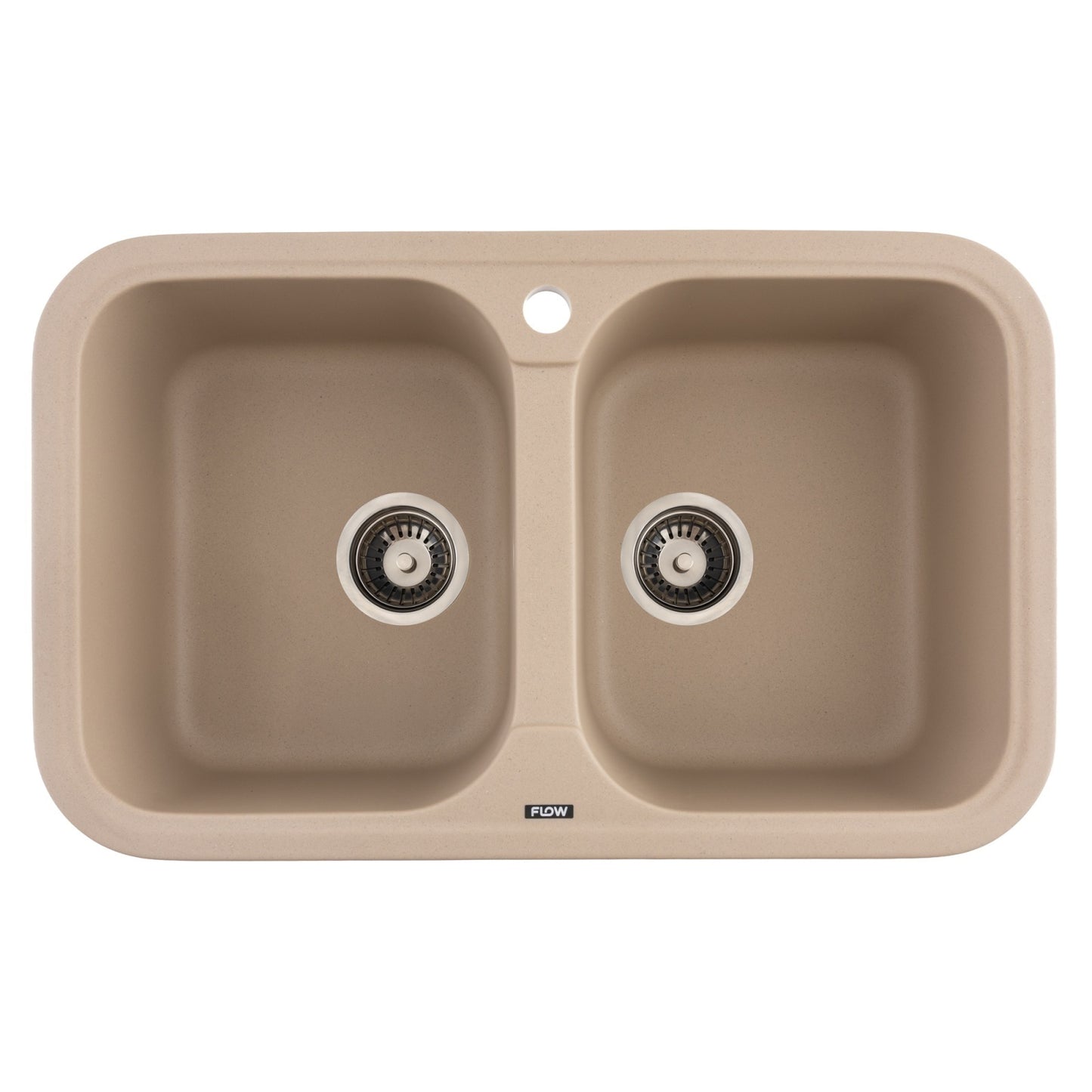 FCB-7647TS/2, Chiuveta de bucatarie din granit cu doua cuve, seria TWINS, Sahara, 765x470x190 mm, FLOW