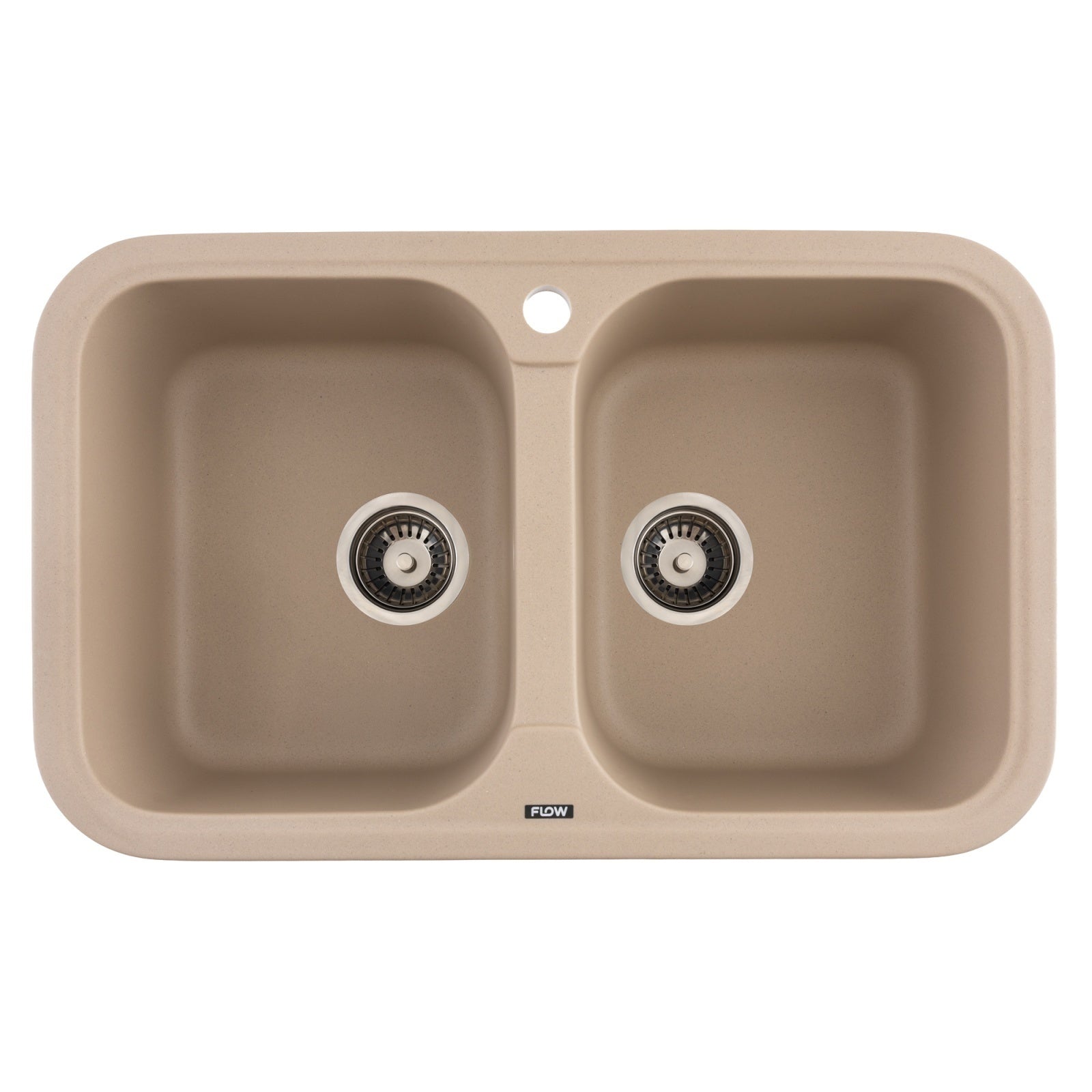 FCB-7647TS/2, Chiuveta de bucatarie din granit cu doua cuve, seria TWINS, Sahara, 765x470x190 mm, FLOW