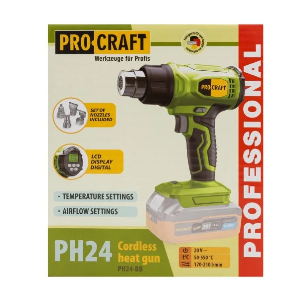 Pistol aer cald PROFESIONAL PROCRAFT PH24 20V 550C