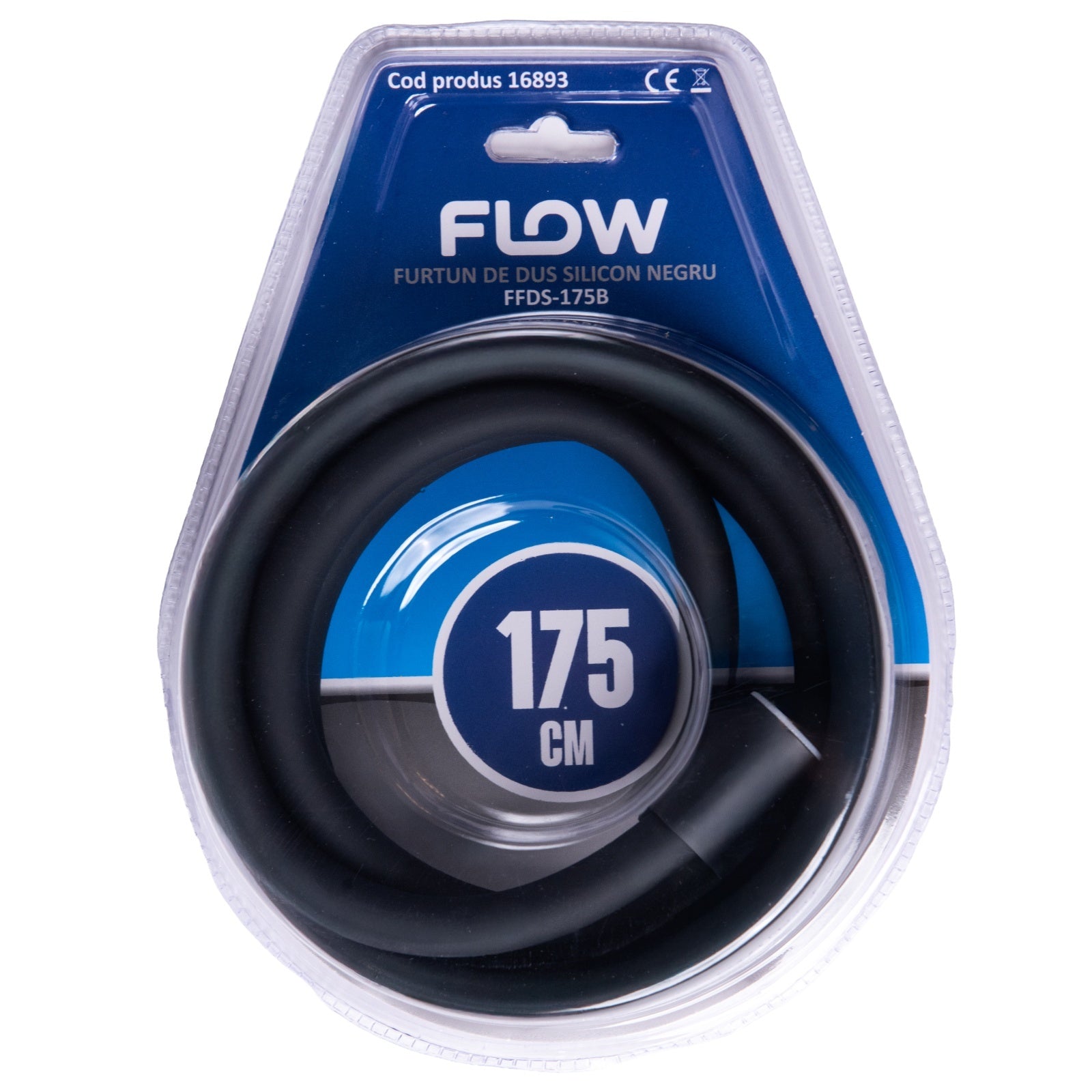 FFDS-175B Furtun de duș silicon negru 175 cm, FLOW