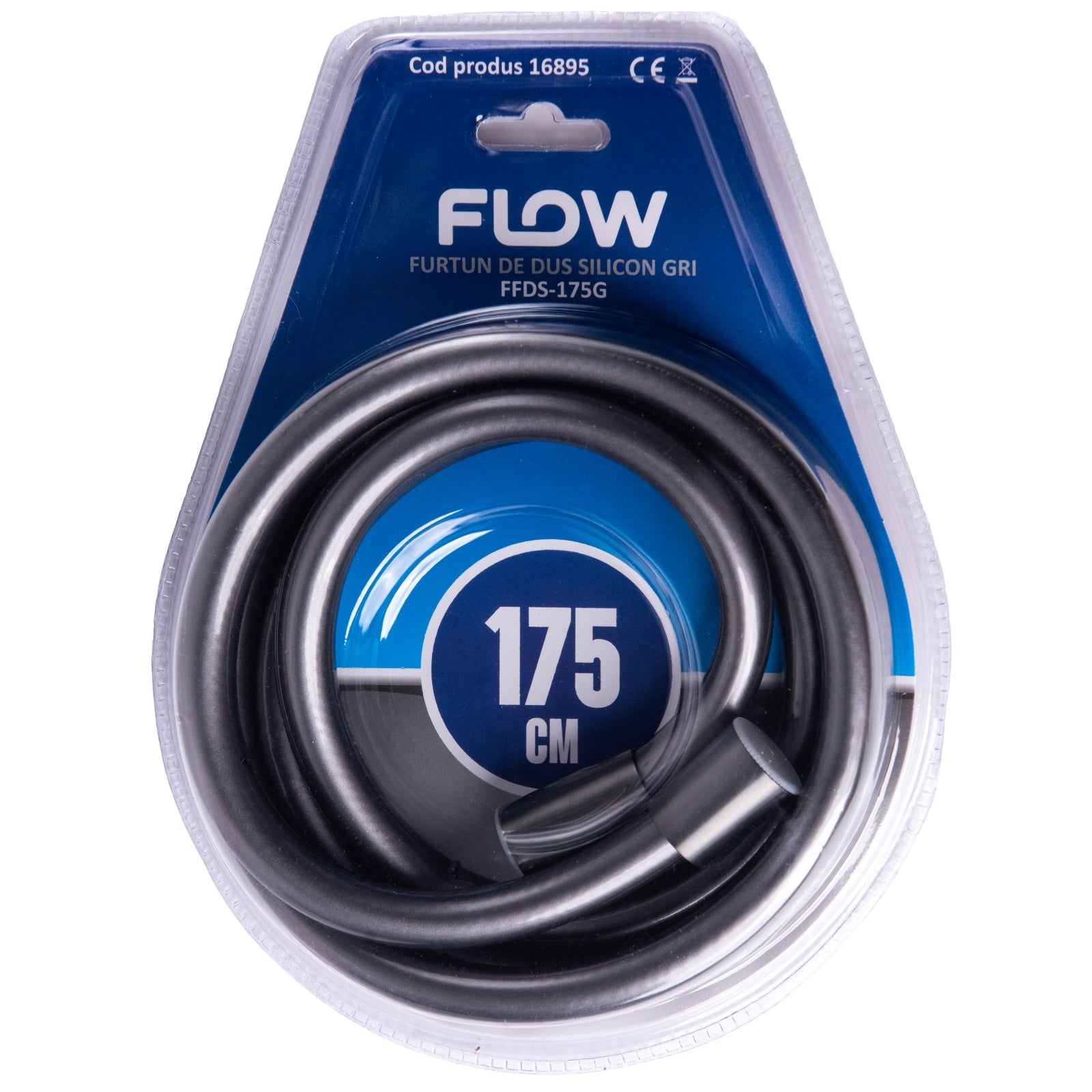 FFDS-175G Furtun de duș silicon gri 175 cm, FLOW