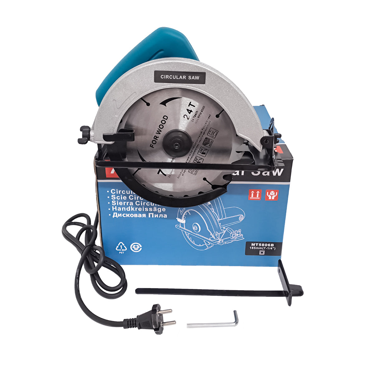 Fierastrau circular electric DDT, 1050W, 5000 RPM, disc vidia 185mm inclus