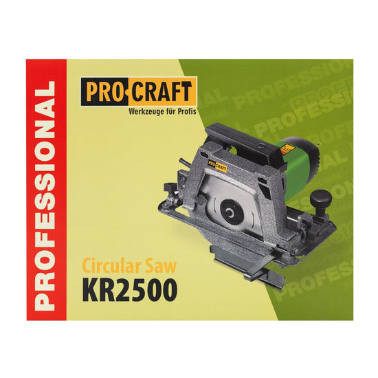 Fierastrau Circular ProCraft KR2500, 2500W, 5500 RPM, panza 185mm, pentru lemn