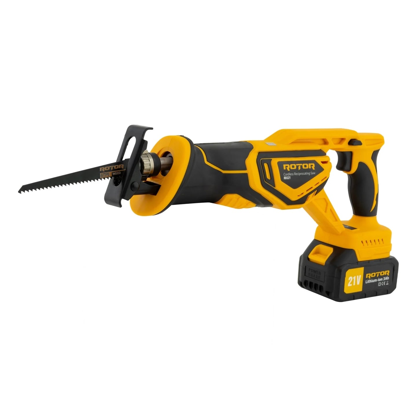 Fierastrau tip sabie cu acumulator ROTOR RBS21, 21V/3Ah, 750W, 2900 rpm, motor brushless, lame incluse
