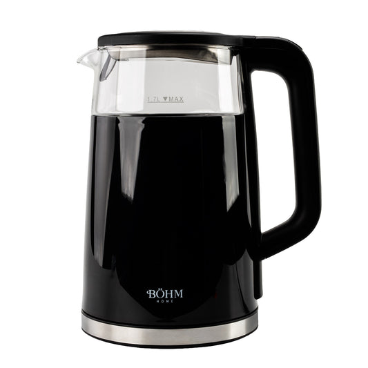 Fierbator Electric Bohm BHB8717D, 2200W, 1.7L, borosilicat transparent, digital - imagine produs