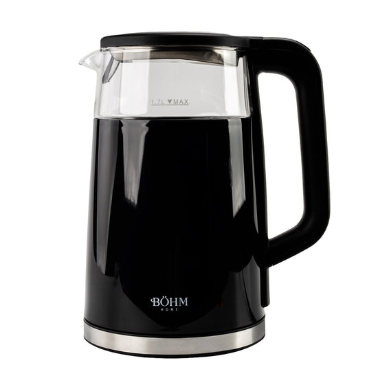 Fierbator Electric Bohm BHB8717D, 2200W, 1.7L, borosilicat transparent, digital - imagine produs