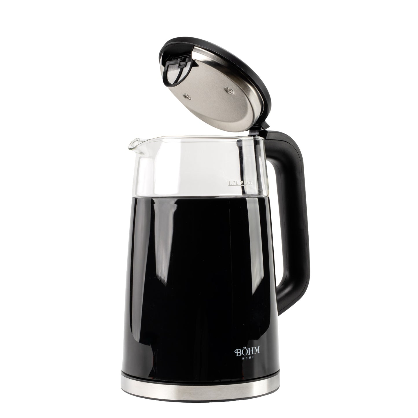 Fierbator Electric Bohm BHB8717D, 2200W, 1.7L, borosilicat transparent, digital - detaliu 3