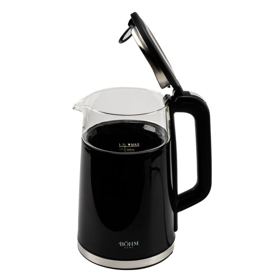 Fierbator Electric Bohm BHB8717D, 2200W, 1.7L, borosilicat transparent, digital - detaliu 7