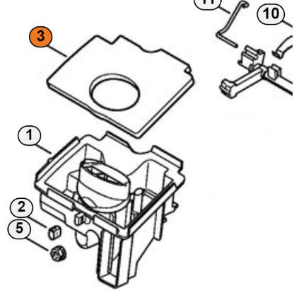 Filtru pentru drujba aer drujba compatibil Stihl MS170 / MS180 2-mix - vedere 2