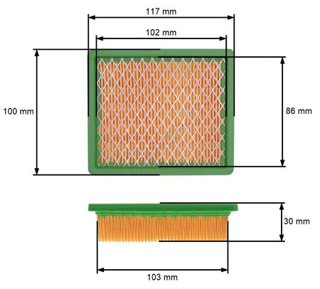 Filtru aer masina tuns gazon tip Nac T375, MG139, TG475, IF60