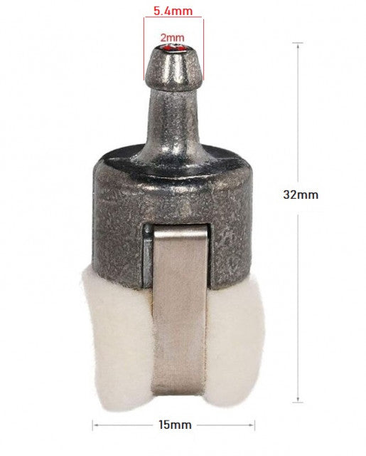 Filtru benzina drujba model Walbro 5.4mm (15 x 32mm)