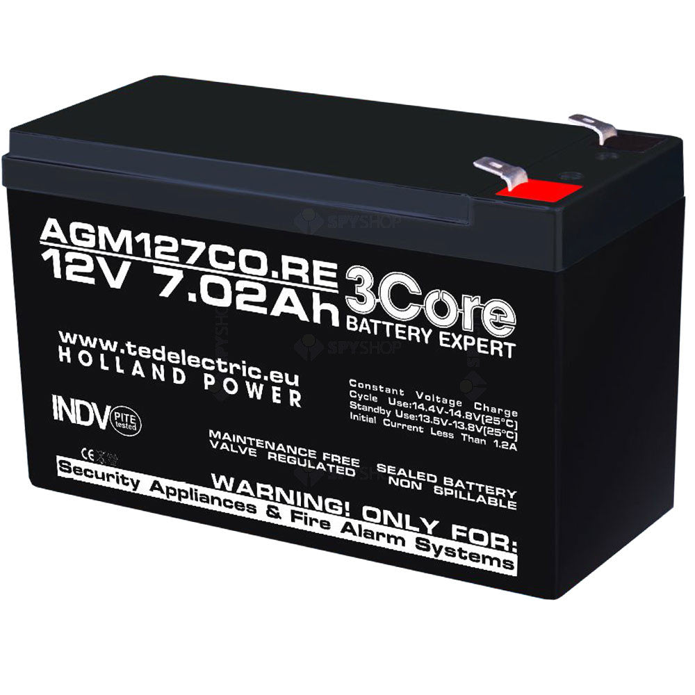 Acumulator pompa de stropit 12V 7Ah (7.02Ah), terminal F1, VRLA, plumb acid, fara intretinere