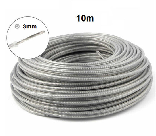 Fir motocoasa insertie otel 3 mm x 10m rotund