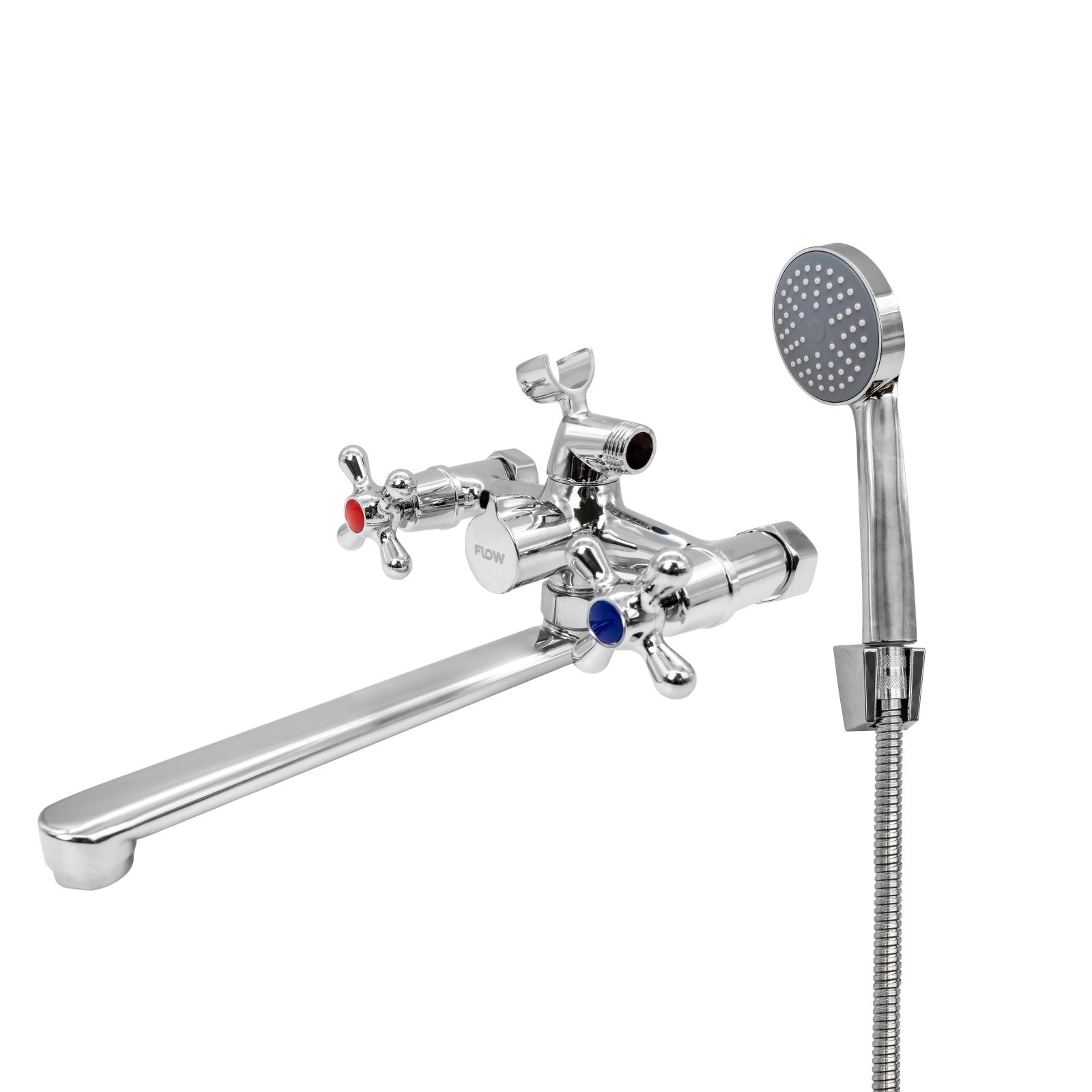 Baterie cada FLOW BB-535ZC, crom, pipa fixa 360°