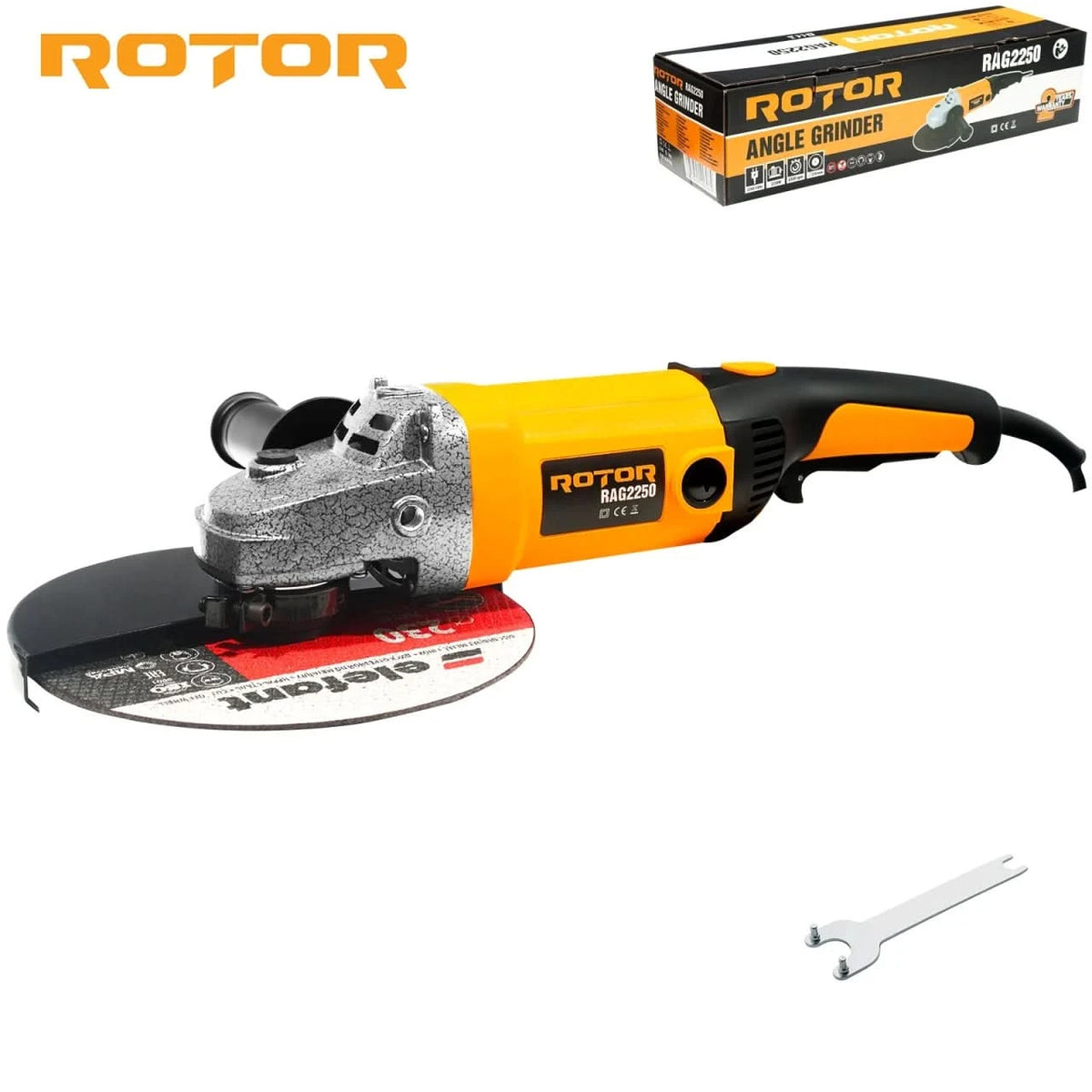 Polizor unghiular Rotor RAG2250, 2250 W, 230 mm, 6500 rpm, 230 V