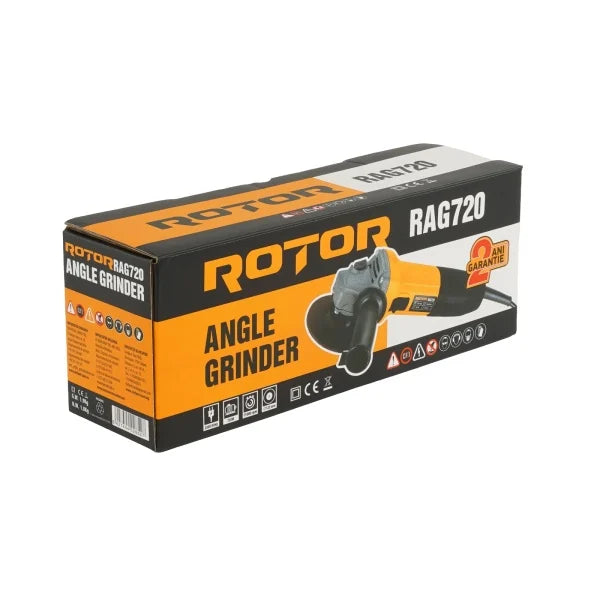 Polizor unghiular ROTOR RAG720, 720W, 11000 rpm, disc 125 mm, 2 kg