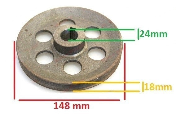 Fulie motor electric 24 mm x 148 mm 24 mm / 148 mm - vedere 2