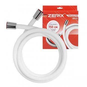 Furtun de dus , Zerix Silicone .F12 White - 150 cm - ZEP.RO - Ți-e la îndemână!