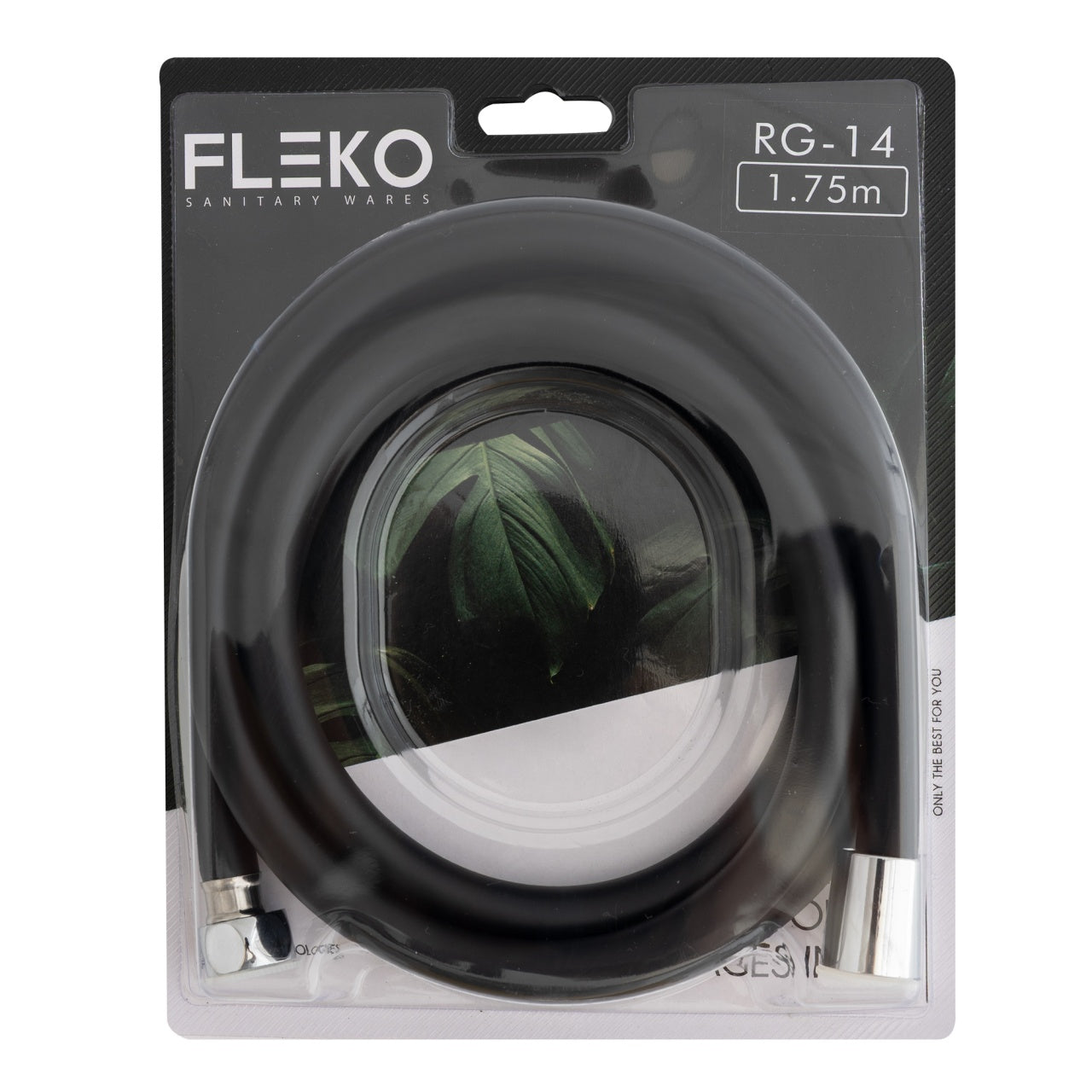Furtun de dus din silicon negru 175 cm, FLEKO - detaliu 4