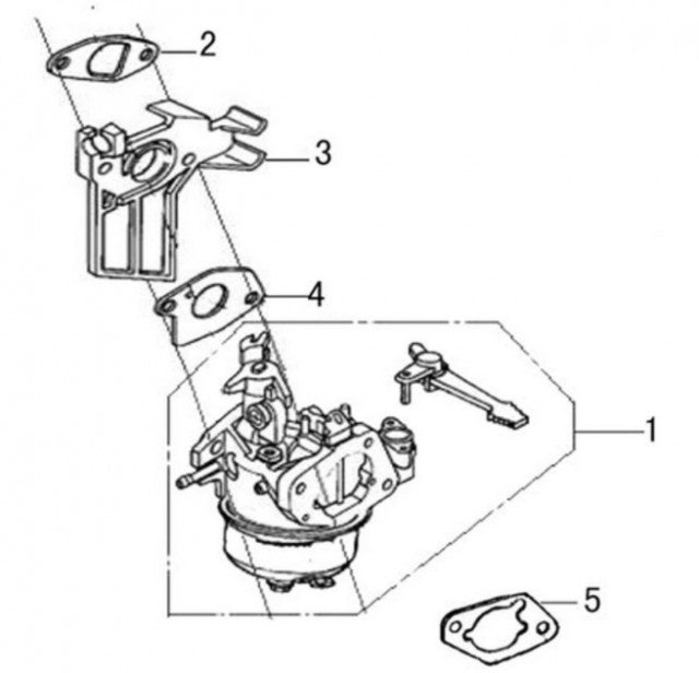 Garnitura carburator compatibila Honda GX160 - ebonita - vedere 2