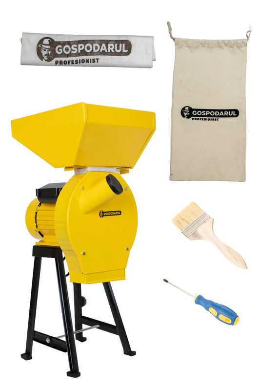 Moara PROFESIONALA pentru cereale si stiuleți de porumb cu suport GP MCR-1S, 3900W, 320 kg/h, 20 ciocanele