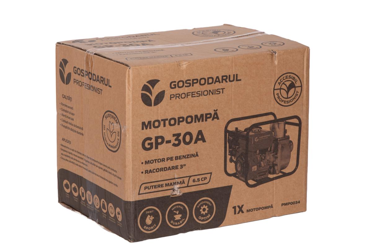 Motopompa PROFESIONALA pentru apa curata Gospodarul Profesionist GP-30A, 3 inch, 6.5 CP, 60000 l/h