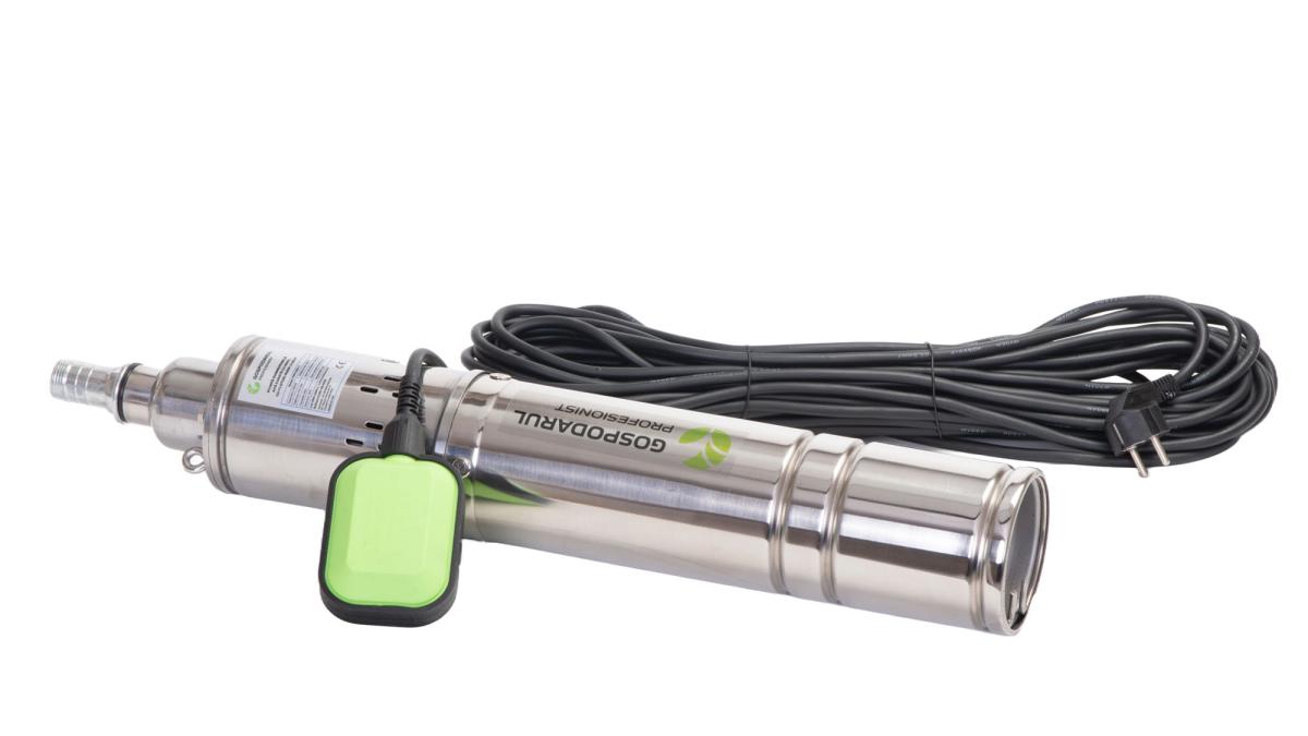 Pompa submersibila PROFESIONALA pentru apa curata Gospodarul Profesionist 4QGD-1100-F, cu snec si flotor, 1100W, 1980 l/h