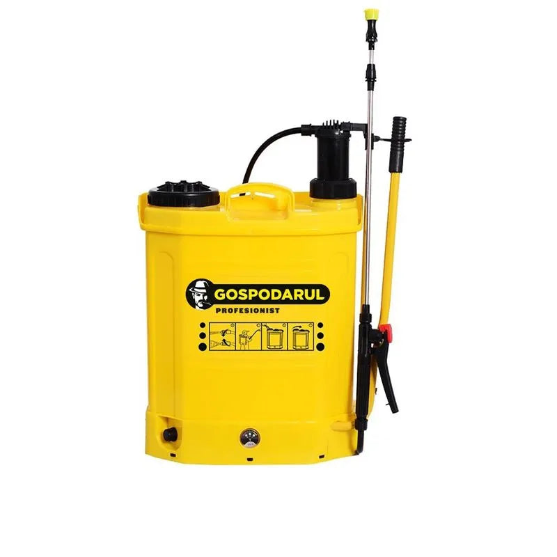 Set pompa de stropit Gospodarul Profesionist 16L electrica manuala + Atomizor Broman 12V