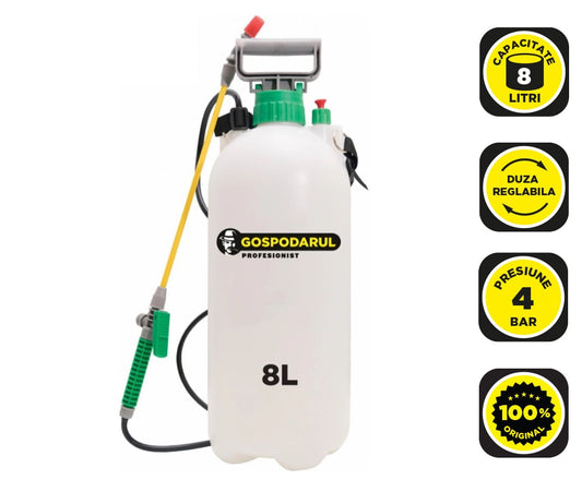 Pompa de stropit Gospodarul Profesionist 8L, manuala, cu duza reglabila