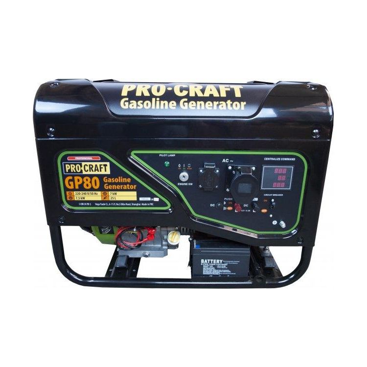 Generator Avr Procraft 11663, 240 v, 50 Hz, 7500 W, electric, IP 23M, 25 l, 87 kg - ZEP.RO - Ți-e la îndemână!