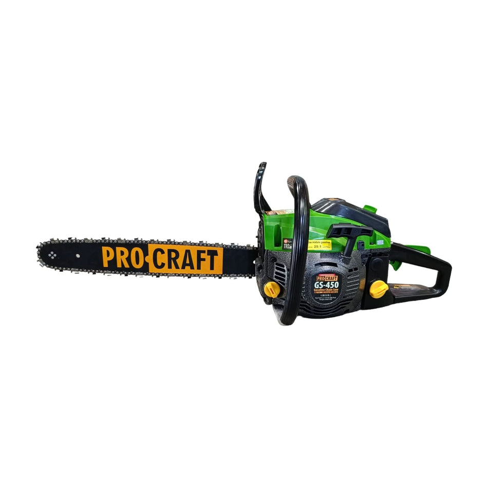 Drujbă pe Benzină Procraft GS-450, 3.8 CP, Lame 40 cm – Performanță și Fiabilitate în Tăiere