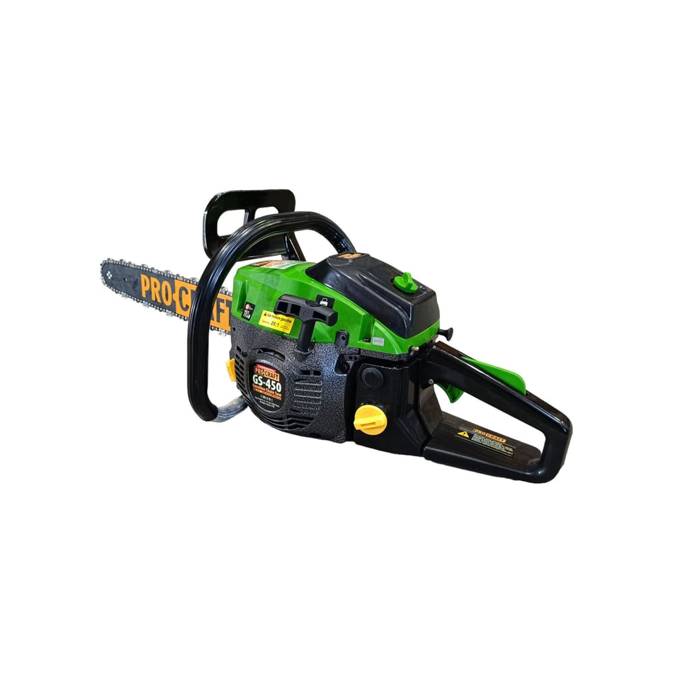 Drujbă pe Benzină Procraft GS-450, 3.8 CP, Lame 40 cm – Performanță și Fiabilitate în Tăiere