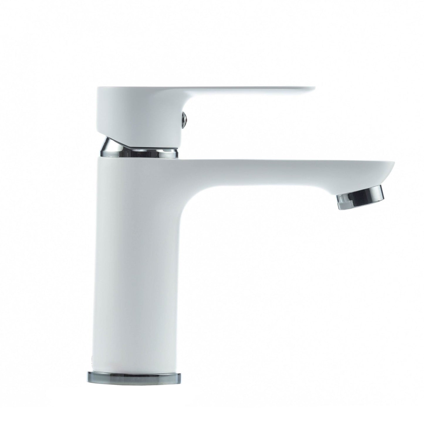 Baterie lavoar HI-NON H181-FW-439, alb mat, monocomanda, cartus ceramic 40 mm, racorduri incluse - ZEP.RO - Ți-e la îndemână!